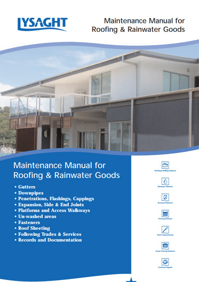 Maintenance Manual for Roofing & Rainwater Goods