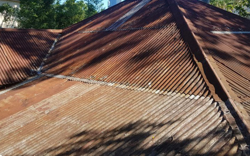 rusted metal roof repair