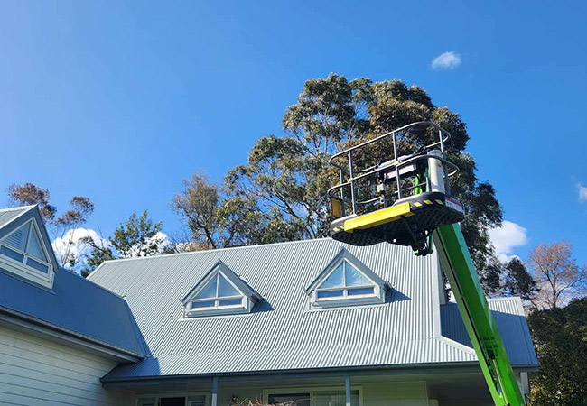 a freshly replaced tile to tin roof completed in Melbourne by Vivify Roofing