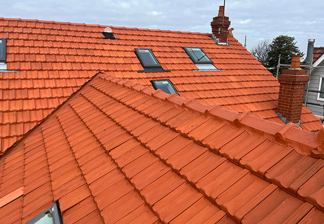 a freshly terracotta roof restoration in Melbourne by Vivify Roofing